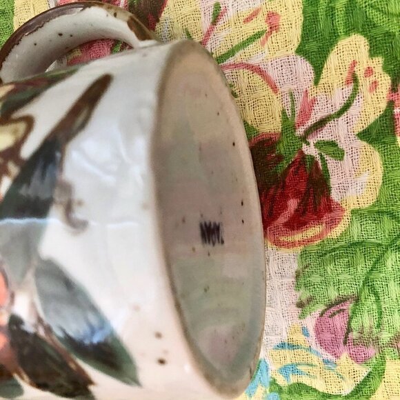 Vintage Otagiri Style Cups with Sugar & Creamer Speckled Stoneware Japan - Picture 5 of 16